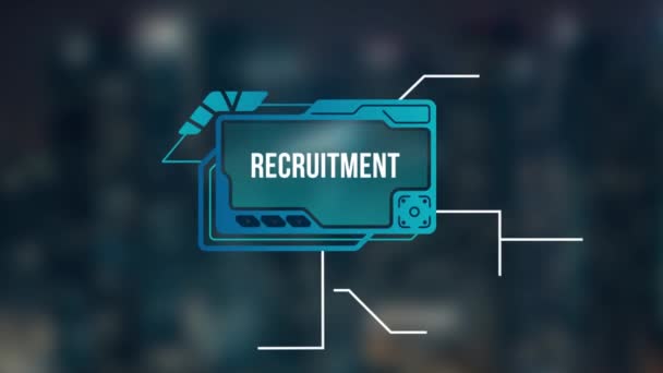 Internet Bisnis Teknologi Dan Konsepsi Jaringan Rekrutmen Karier Karyawan Wawancara — Stok Video