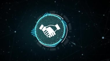 İnternet, iş, teknoloji ve ağ konsepti. Kitle fonlu yatırım girişimi sermayesi başlat. - Girişimcilik. sanal düğme.