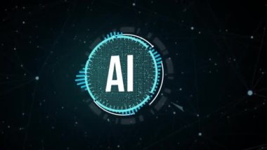 İnternet, iş, teknoloji ve ağ konsepti. Yapay zeka ve yapay zeka kavramı. Sanal düğme.