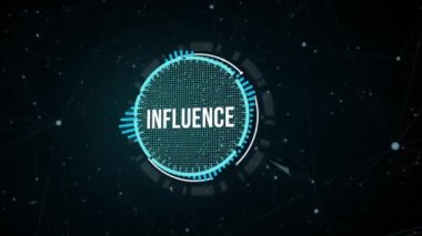 İnternet, iş, teknoloji ve ağ konsepti. Etkilenen pazarlama konsepti. Sanal düğme.