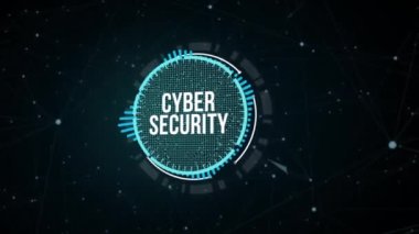 İnternet, iş, teknoloji ve ağ konsepti. Siber güvenlik veri koruması iş teknolojisi gizlilik kavramı. Sanal düğme.