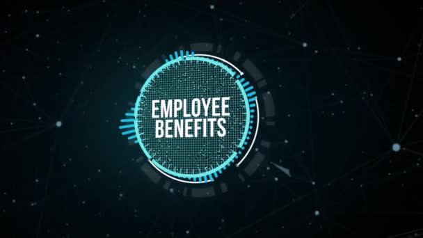 Internet Bisnis Teknologi Dan Konsep Jaringan Menunjukkan Tulisan Employee Benefits — Stok Video