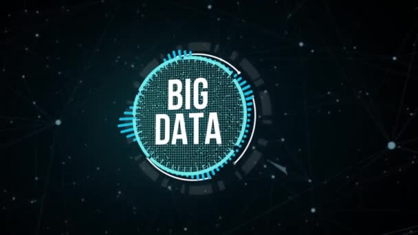 Internett Bedrifts Teknologi Nettkonseptet Big Data Internet Information Engelsk Virtuell – stockvideo
