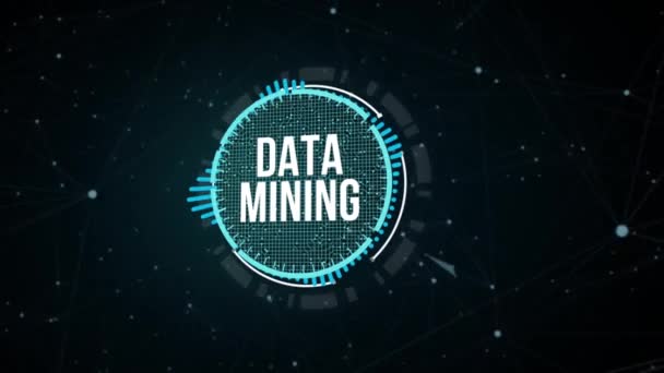 Internet Wirtschaft Technologie Und Netzwerkkonzept Data Mining Konzept Virtueller Knopf — Stockvideo