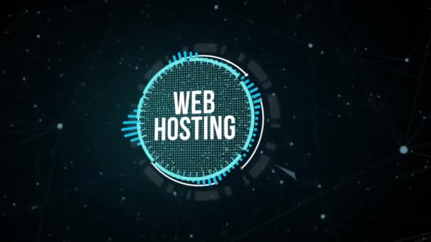 Nternet Teknoloji Konsepti Web Sunucusu Depolama Alanı Sağlama Web Sitelerine — Stok video