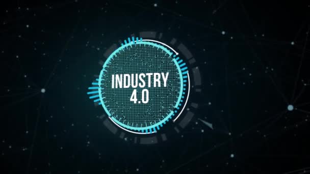 行业4 0云计算 物理系统 Iot 认知计算行业 虚拟按钮 — 图库视频影像