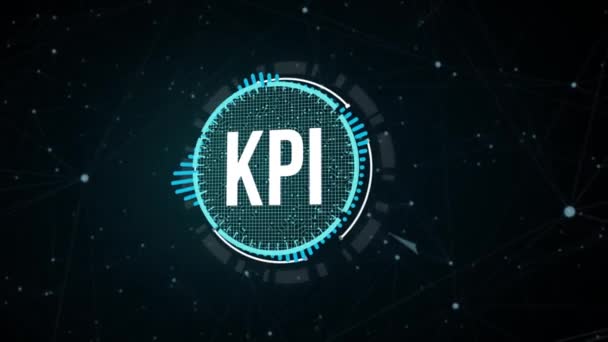 Internet Business Technology Network Concept Kpi商业概念关键绩效指标 虚拟按钮 — 图库视频影像