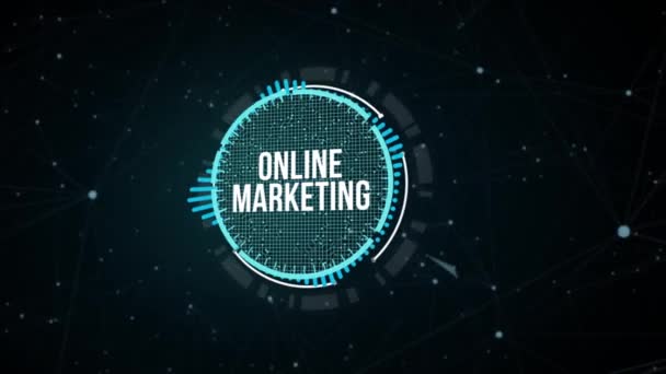Internet Bisnis Teknologi Dan Konsep Jaringan Inggris Digital Marketing Technology — Stok Video