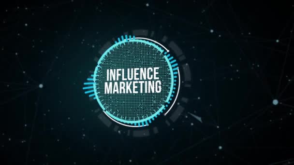 Internett Bedrifts Teknologi Nettkonseptet Influencer Markedsføringskonsept Virtuell Knapp – stockvideo