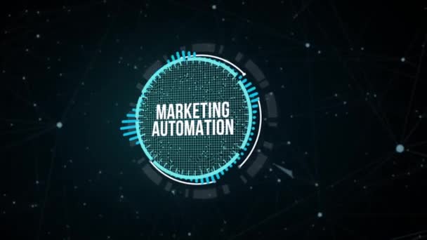 Internet Negocios Tecnología Concepto Red Planificación Estrategia Marketing Botón Virtual — Vídeo de stock