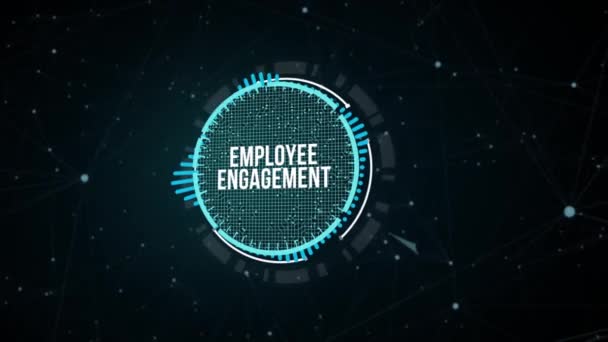 Nternet Teknoloji Konsepti Çalışanların Nişanı Sanal Düğme — Stok video