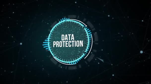 Internet Negocios Tecnología Concepto Red Seguridad Cibernética Protección Datos Tecnología — Vídeo de stock