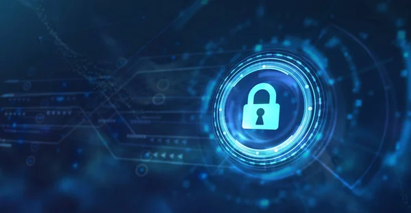 Internet Företag Teknik Och Nätverkskoncept Säkerhet Dataskydd Affärsteknik Integritet Koncept — Stockfoto