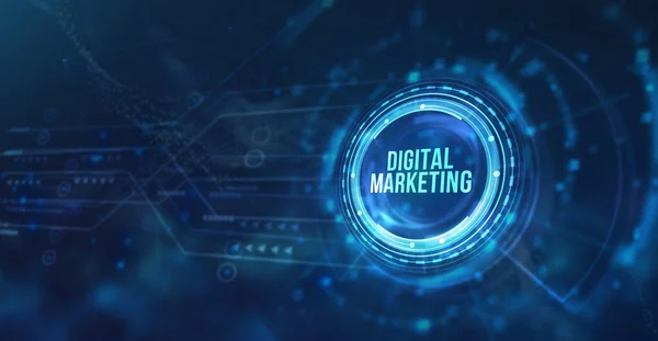 Ιντερνετ Επιχειρήσεις Τεχνολογία Και Δίκτυο Digital Marketing Περιεχόμενο Σχεδιασμό Διαφημιστική — Φωτογραφία Αρχείου