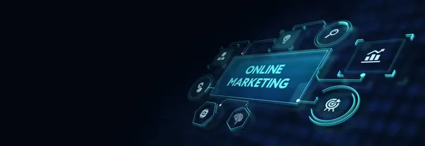 Solução Tecnologia Marketing Digital Para Conceito Negócios Online Negócios Tecnologia — Fotografia de Stock