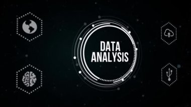 İnternet, iş, teknoloji ve ağ konsepti. İş ve Finans Konsepti Veri Analizi. Dijital iş stratejisi için bilgi raporu. Sanal düğme.