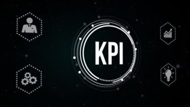 İnternet, iş, teknoloji ve ağ konsepti. KPI İş Konsepti için Anahtar Performans Göstergesi. Sanal düğme.