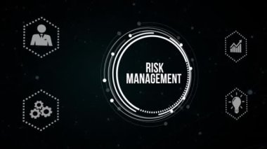 İnternet, iş, teknoloji ve ağ konsepti. Ticari Yatırım Konsepti Risk Yönetimi ve Değerlendirmesi. Sanal düğme.
