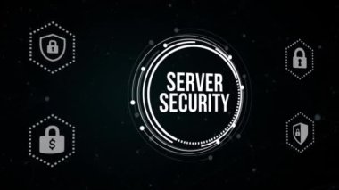 İnternet, iş, teknoloji ve ağ konsepti. Siber güvenlik veri koruması iş teknolojisi gizlilik kavramı. Sanal düğme.