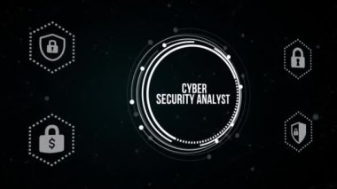 İnternet, iş, teknoloji ve ağ konsepti. Siber güvenlik veri koruması iş teknolojisi gizlilik kavramı. Sanal düğme.