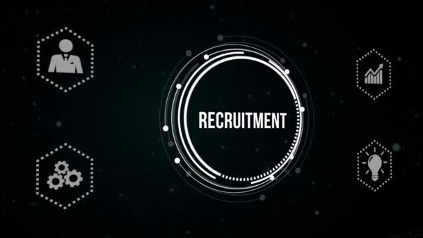 Internet Affaires Technologie Concept Réseau Recrutement Carrière Entrevue Des Employés — Video