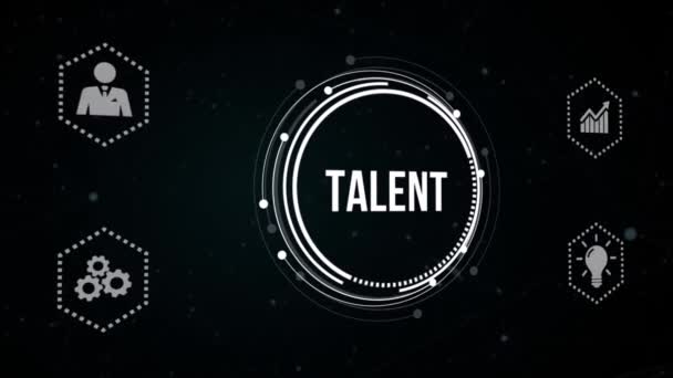 Internet Negocios Tecnología Concepto Red Abra Talento Potencial Recursos Humanos — Vídeo de stock