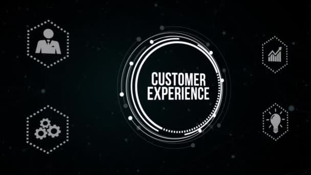 Internet Wirtschaft Technologie Und Netzwerkkonzept Technologiezukunft Customer Experience Virtueller Knopf — Stockvideo