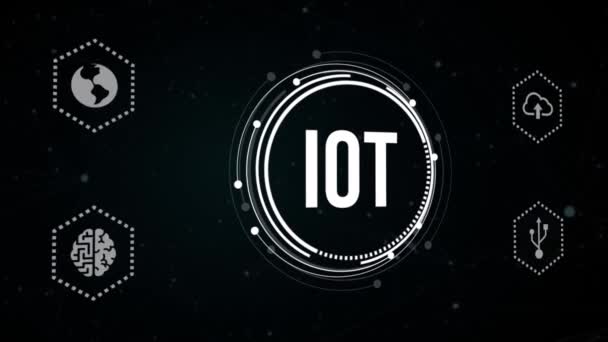 Internet Things Iot Koncepció Üzletember Kínál Iot Termékek Megoldások Internet — Stock videók