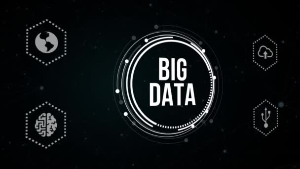 Internet Business Tecnologia Concetto Rete Informazioni Internet Big Data Pulsante — Video Stock