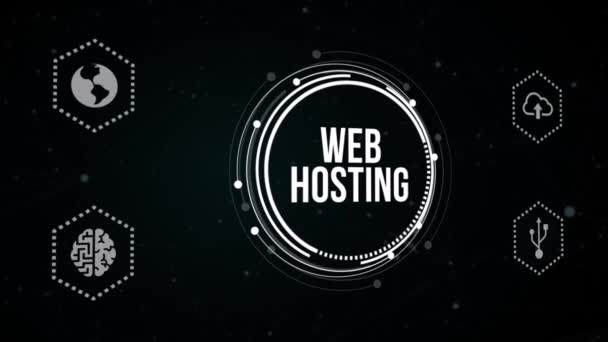 Internet Negocios Tecnología Concepto Red Alojamiento Web Actividad Proporcionar Espacio — Vídeo de stock