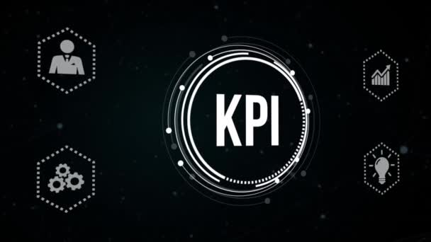 Internet Üzlet Technológia Hálózati Koncepció Kpi Key Performance Indicator Üzleti — Stock videók