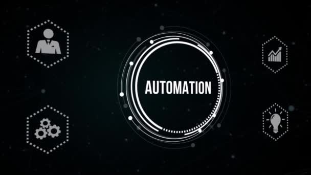 Internet Affaires Technologie Concept Réseau Automatisation Concept Logiciel Tant Innovation — Video