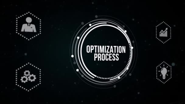 Internet Podnikání Technologie Síťové Koncepce Optimalizace Software Technology Process System — Stock video