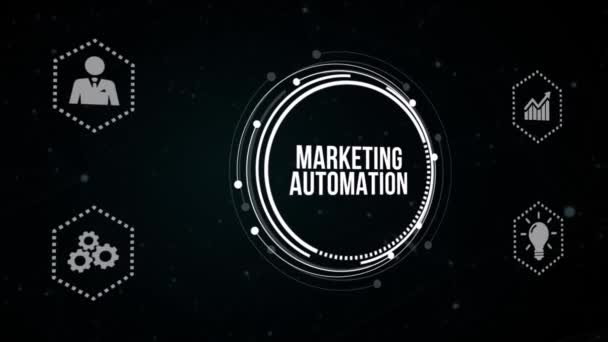 Internet Negocios Tecnología Concepto Red Planificación Estrategia Marketing Botón Virtual — Vídeo de stock