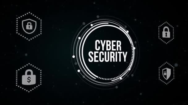Internet Affaires Technologie Concept Réseau Cybersécurité Protection Des Données Concept — Video