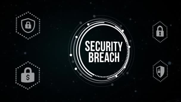 Internet Negócios Tecnologia Conceito Rede Cibersegurança Proteção Dados Conceito Privacidade — Vídeo de Stock