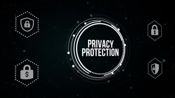 Интернет Бизнес Технология Сетевая Концепция Концепция Конфиденциальности Бизнес Технологий Защиты — стоковое видео