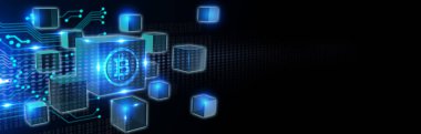 Bitcoin kripto büyüyen hisse senedi borsası finansal teknoloji kavramı. 3d illüstrasyon