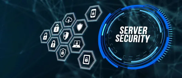 Internet Podnikání Technologie Síťové Koncepce Ochrana Údajů Oblasti Kybernetické Bezpečnosti — Stock fotografie