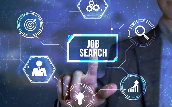 Internet Företag Teknik Och Nätverkskoncept Job Search Rekrytering Personal Karriär — Stockfoto