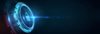 Siber güvenlik veri koruması iş teknolojisi gizlilik kavramı. 3d illüstrasyon