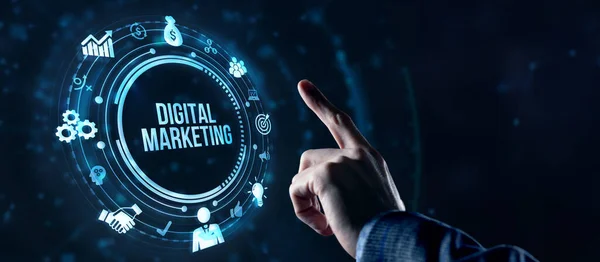 Internet Bedrijfsleven Technologie Netwerkconcept Digital Marketing Content Planning Reclame Strategie — Stockfoto