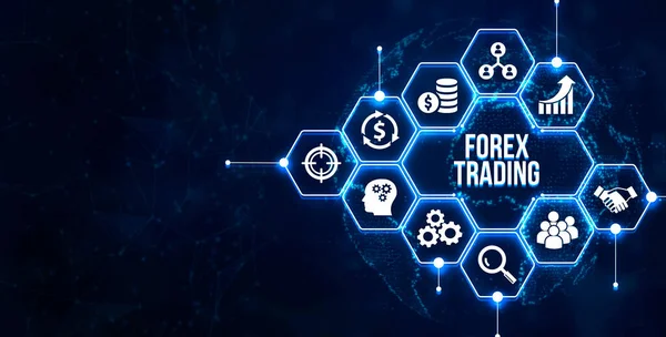 Nternet Teknoloji Konsepti Forex Trading Yeni Konsepti Illüstrasyon — Stok fotoğraf