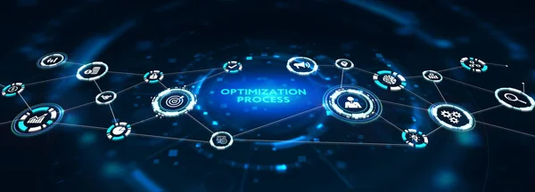 Optimering Software Technology Process System Affärsidé Affärsidé Teknik Internet Och Royaltyfria Stockbilder