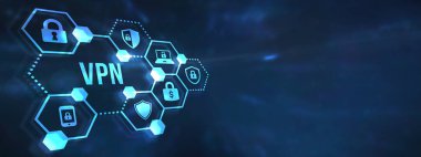 İnternet, iş, teknoloji ve ağ konsepti. Siber güvenlik veri koruması iş teknolojisi gizlilik kavramı. 3d illüstrasyon