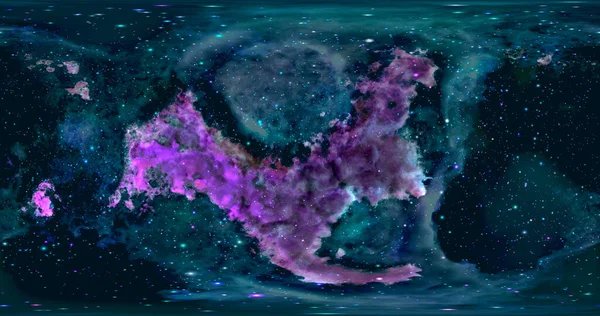 Rendering Space Background Nebula Stars Environment 360 Hdri Map Equirectangular — Stock Photo, Image