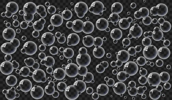 ベクトルイラスト 透明な背景に隔離された泡 クリッピングテクスチャ — ストックベクタ