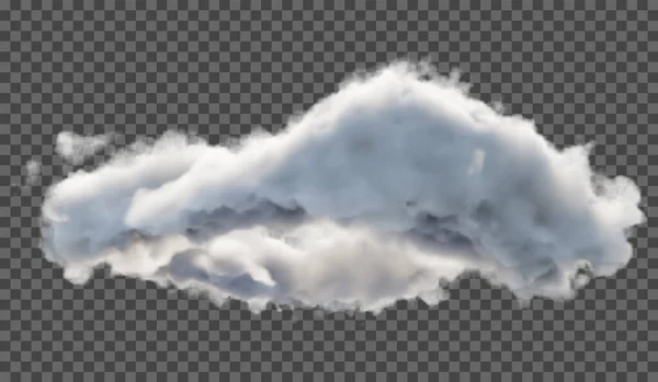 Illustrazione Vettoriale Nuvola Soffice Foschia Uno Sfondo Trasparente Fenomeno Climatico — Vettoriale Stock