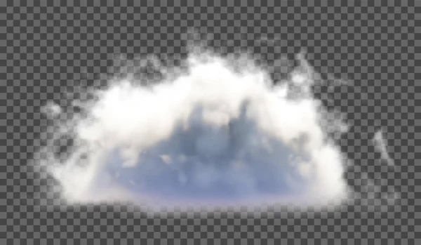 Illustrazione Vettoriale Nuvola Soffice Foschia Uno Sfondo Trasparente Fenomeno Climatico — Vettoriale Stock