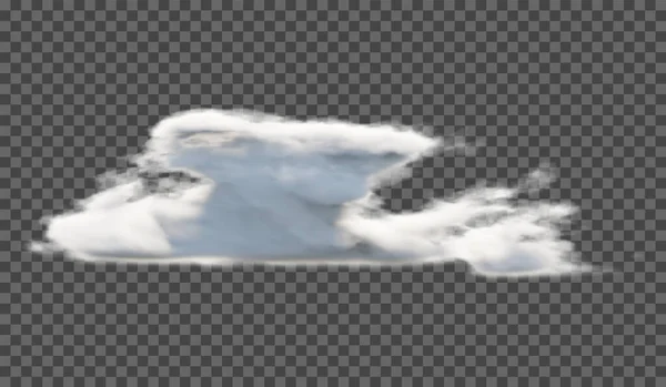 Векторні Ілюстрації Пухнаста Хмара Або Туман Прозорому Тлі Феномен Погоди — стоковий вектор